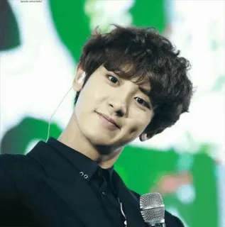😊 portrait, smiling, man, person, microphone, kpop telegram sticker