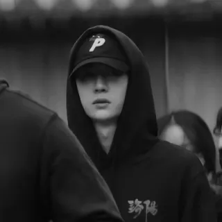 🥀 珍隅 Mann, Hoodie, Person, Porträt, Mütze, Streetwear whatsapp sticker
