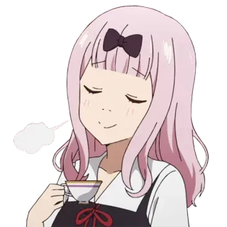 ☕️ Chika Fujiwara Kaguya-sama: Love Is War Anime, Ragazza, Chika Fujiwara, Kawaii, Tè whatsapp sticker