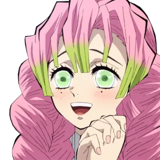 😍 Mitsuri Kanroji Demon Slayer Anime, Mangá, Demon Slayer, Mitsuri Kanroji, Personagem, Fofo telegram sticker