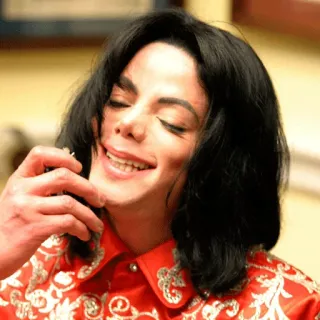 😄 Michael Jackson 歌手, 流行, 音乐, 微笑, 肖像 telegram sticker