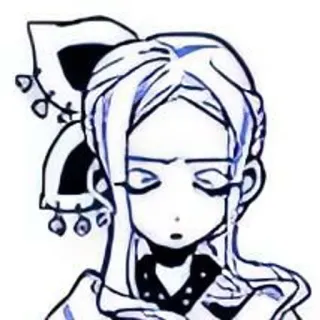🫐 Anime, Manga, Personaggio, Ritratto, Donna, Illustrazione telegram sticker
