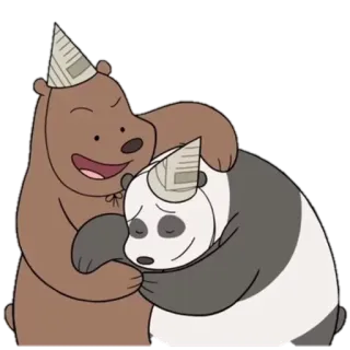 🐼 Panda Panda, Desenho animado, Fofo, Ursos, Festa, Ursos sem Curso telegram sticker