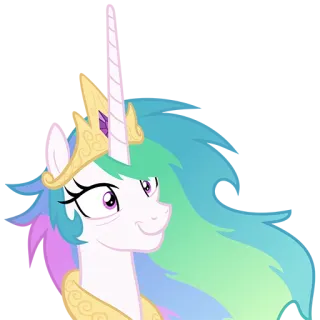 😷 Princess Celestia My Little Pony мультфильм, пони, принцесса, Селестия, единорог telegram sticker