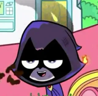 ✨ Raven Teen Titans Go! Raven, Teen Titans, Cartoon Network, animatie telegram sticker