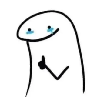 🦔 florkofcows, płacz, kciuk w górę, kreskówka, naklejka, mem telegram sticker