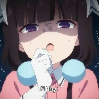 🍇 Filthy. anime, girl, manga, expression, cute telegram sticker