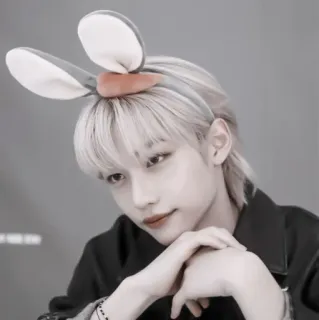 📦 Felix kpop, straykids, felix, królik, idol whatsapp sticker