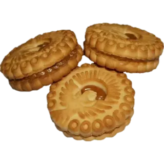🤩 cookies, sandwich cookies, dessert, food, baked goods, pastry telegram sticker