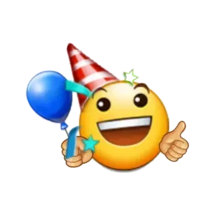 🎉 emoji, celebration, party, balloon, birthday, happy telegram sticker