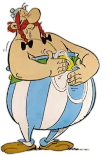 😛 Obelix Asterix desenho animado, personagem, quadrinho, Obelix, francês whatsapp sticker
