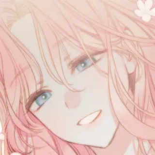 🎀 Anime Mädchen, pinke Haare, Portrait, Illustration, Cartoon, süß telegram sticker