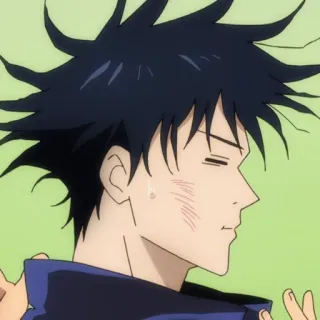 ♣️ Megumi Fushiguro Jujutsu Kaisen Anime, Manga, Fushiguro, Jujutsu Kaisen, müde, Schweiß telegram sticker