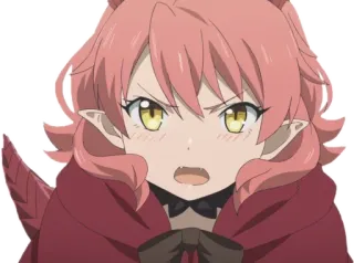❤️ Anime, Cartoon, Demon, Meisje, Boos, Personage whatsapp sticker
