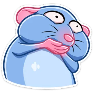 🤢 rata, ratón, dibujos animados, animal, meme, impactado, asustado telegram sticker