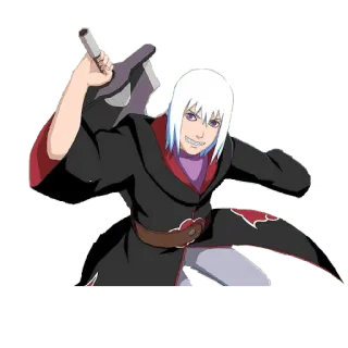 🥵 Kisame Hoshigaki Naruto อนิเมะ, นารูโตะ, ดาบ, นินจา, แสงอุษา whatsapp sticker