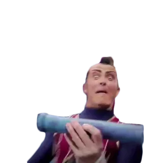 😮 Robbie Rotten LazyTown Robbie Rotten, LazyTown, złoczyńca, postać, mem telegram sticker