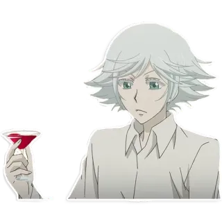 🍷 anime, character, drink, cocktail telegram sticker
