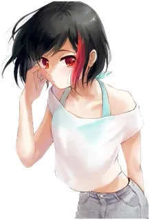 🧐 Anime, Chica, Adolescente, Pelo corto telegram sticker