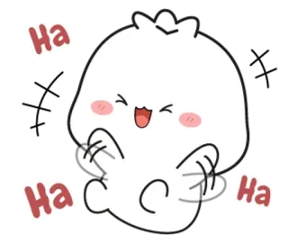 💭 Ha Ha Ha laugh, happy, cartoon, cute, cheerful telegram sticker