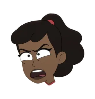 🤬 Desenho animado, Irritado, Expressão, Mulher, Personagem telegram sticker