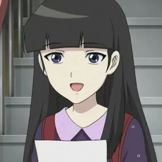 💜 Anime, Kreskówka, Dziewczyna, Postać, Ilustracja, Słodkie telegram sticker