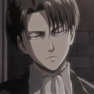 ⛓ Levi Ackerman Attack on Titan levi, anime, attack on titan, aot, captain levi, anime character telegram sticker