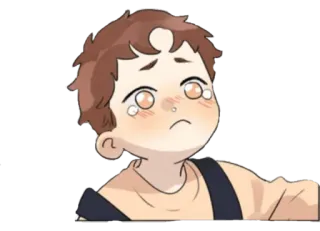 🥺 chorando, triste, desenho animado, criança telegram sticker
