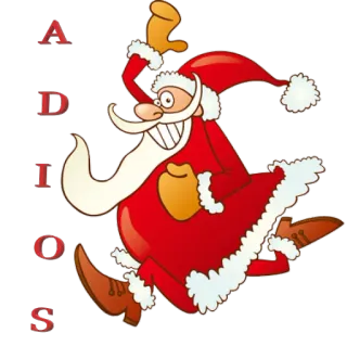 👋 ADIOS дед мороз, рождество, адиос, до свидания, праздник telegram sticker
