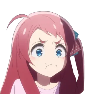 😡 Аниме, Девушка, Зомби, Персонаж, Милый, Смешной, Выражение telegram sticker