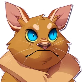 😐 gato, animal, dibujo animado, felino, mascota, lindo, pegatina telegram sticker