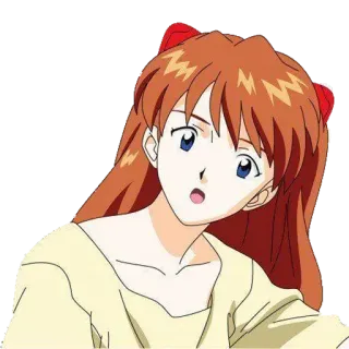 🤔 Asuka Langley Soryu Neon Genesis Evangelion anime, character, asuka, evangelion, cartoon telegram sticker