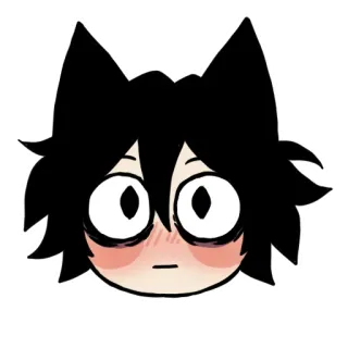 😳 애니메이션, 고양이, 귀여운, 만화, 지친 telegram sticker