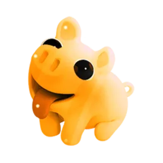 😜 cochon, animal, mignon, dessin animé, autocollant telegram sticker