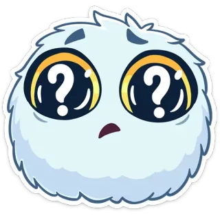 😭 signo de interrogación, confundido, lindo, esponjoso, incierto, dibujos animados, sticker telegram sticker