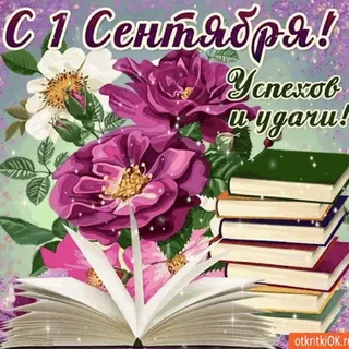 1️⃣ С 1 Сентября! Успехов и удачи! whatsapp sticker
