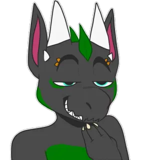 😈 antropomorfo, Furry, cartone animato, animale, illustrazione telegram sticker