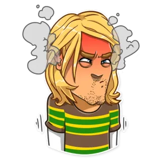 Kurt Cobain telegram stickers