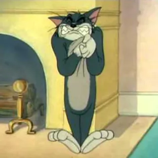 😵 Tom Cat Tom and Jerry cartoon, cat, grimace, frustrated, Tom and Jerry telegram sticker