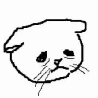 🍓 кот, грустный, мем, рисунок, стикер telegram sticker