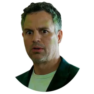 😳 Bruce Banner surprise, confused, man, movie, character telegram sticker