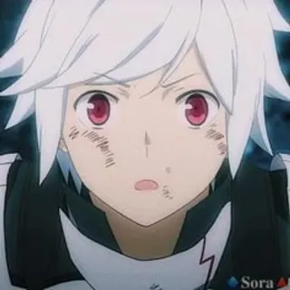 🗻 Bell Cranel Is It Wrong to Try to Pick Up Girls in a Dungeon? Anime, Fantasy, Avventura, Bell Cranel, capelli bianchi, occhi rossi telegram sticker