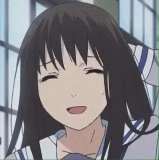 💈 anime, meisje, schooluniform, glimlachend whatsapp sticker