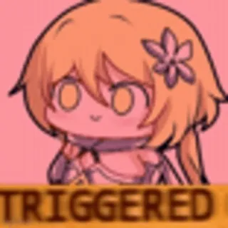 👩🦰 TRIGGERED triggerato, anime, meme, arrabbiato telegram sticker