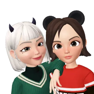 💘 Cartoon, Sticker, Freunde, Mädchen, Avatare whatsapp sticker