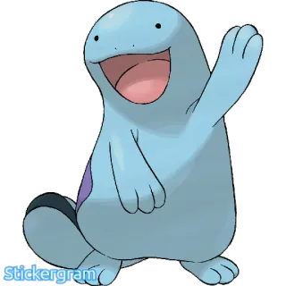 👋 Quagsire Pokémon Stickergram Quagsire, Pokémon, Wasser, Boden, niedlich, freundlich, Videospiel whatsapp sticker