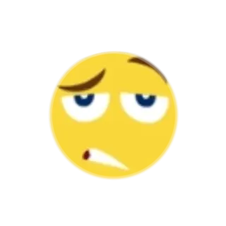 😒 Эмодзи, Грустный, Уставший, Скучающий, Настроение, Чувство, Мультфильм telegram sticker