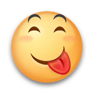 😝 emoji, smiley face, tongue, expression, happy, cheerful telegram sticker