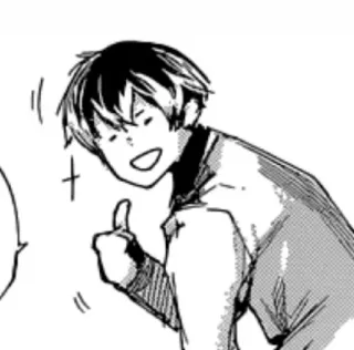 ☕ Anime, Pollice su, Personaggio, Sorriso, Felice, Manga telegram sticker