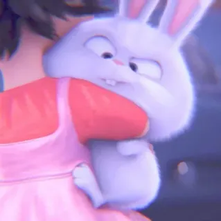 🐰 Snowball The Secret Life of Pets bunny, rabbit, cute, animal, cartoon, pet whatsapp sticker